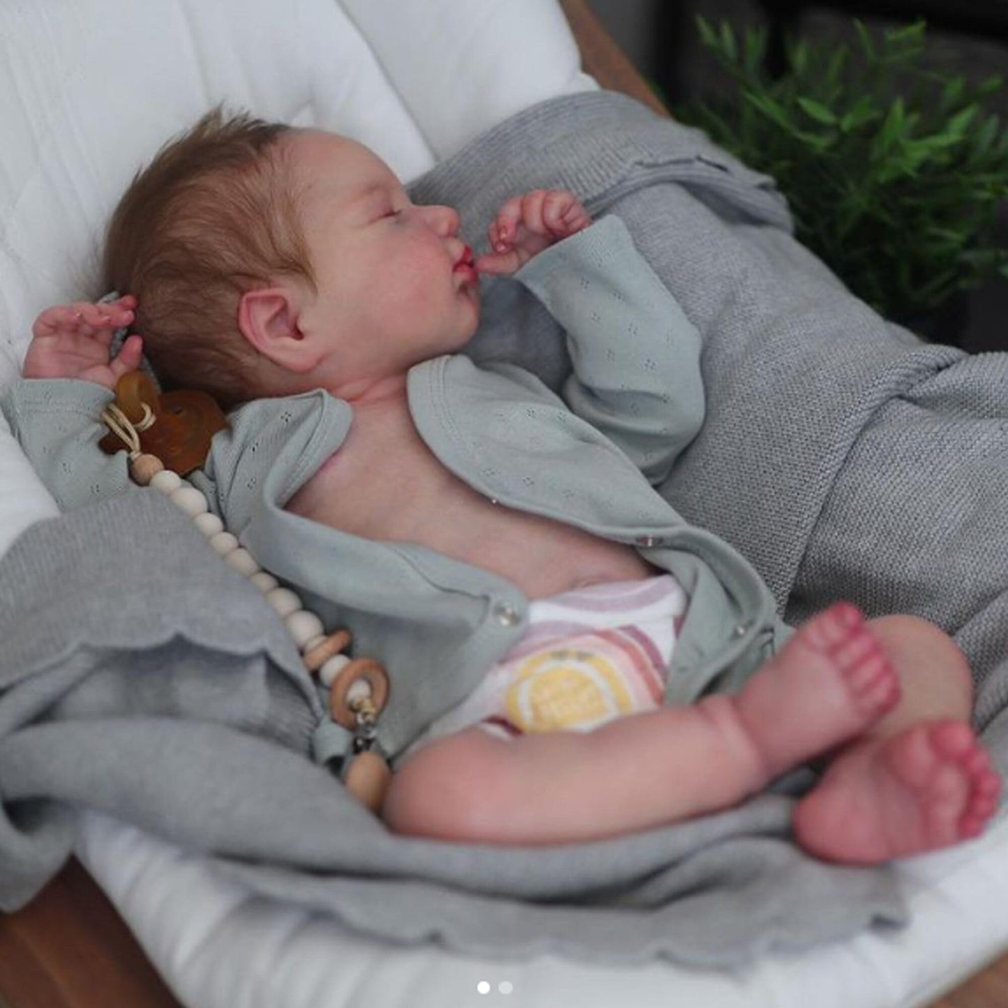 Anano Reborn Baby Boy 17-Inch Realistic Full-Body Silicone Vinyl Doll – Waterproof, 3+ Safe