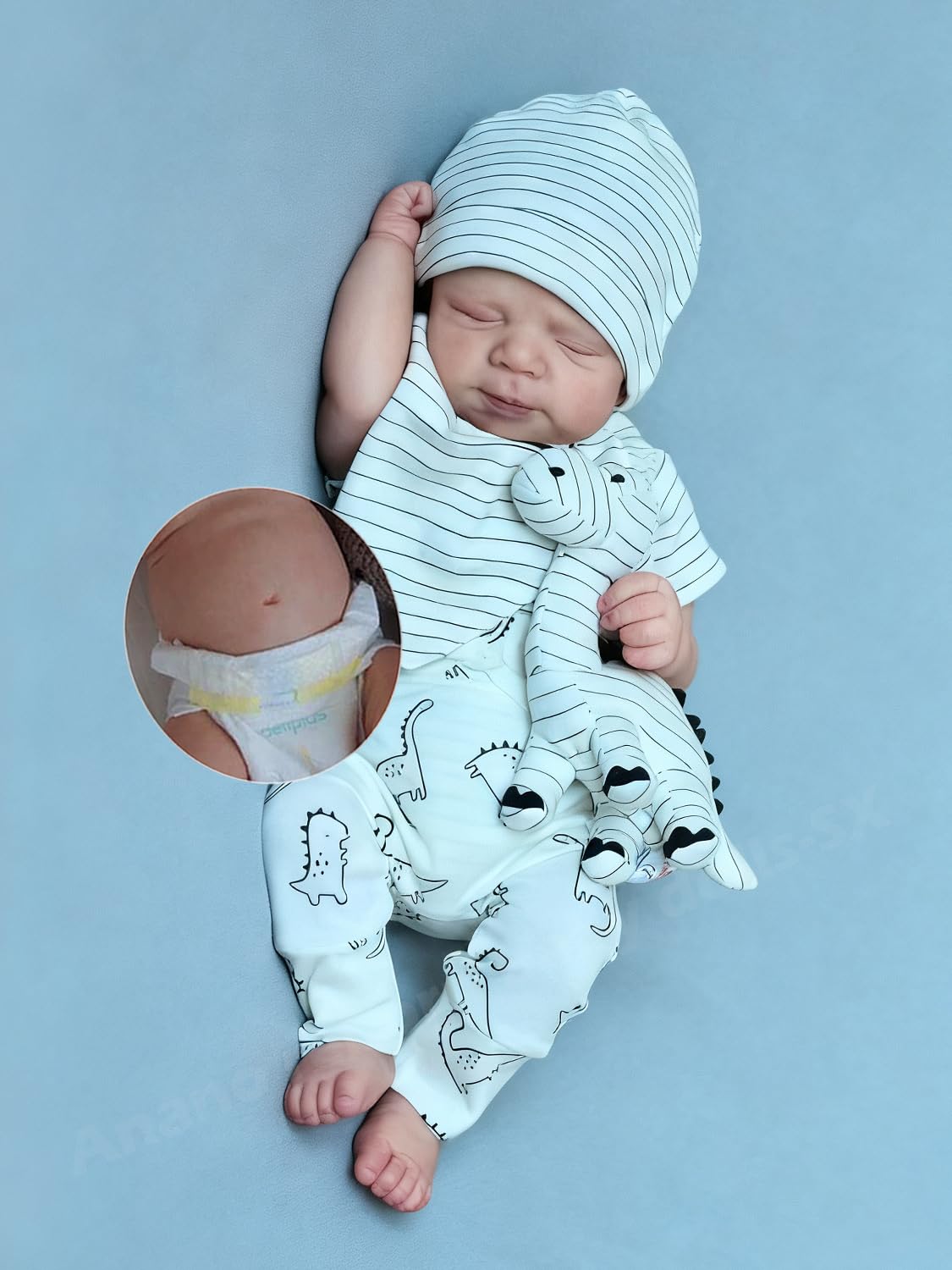 Anano Reborn Baby Dolls Silicone Full Body – 18 Inch Realistic Boy Doll