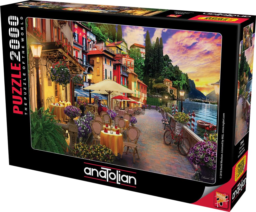 Anatolian Puzzle Lake Como, 2000-Piece Jigsaw Puzzle, Code 3944, Multicolor