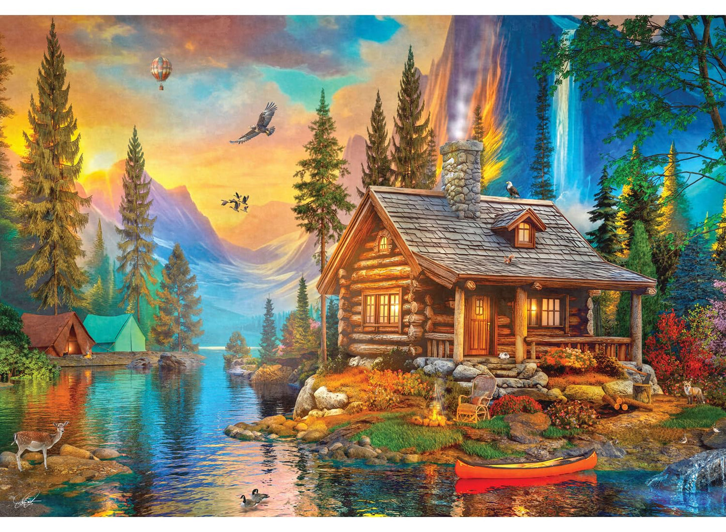 Anatolian Puzzle Pine Mountain Sunset 2000-Piece Jigsaw Puzzle #3973 – Made in Türkiye