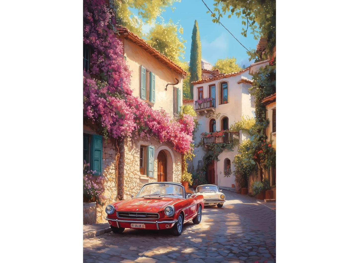 Anatolian Puzzle Bougainvillea Street 1000-Piece Jigsaw Puzzle #1202 - Made in Türkiye