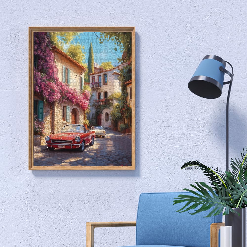 Anatolian Puzzle Bougainvillea Street 1000-Piece Jigsaw Puzzle #1202 - Made in Türkiye