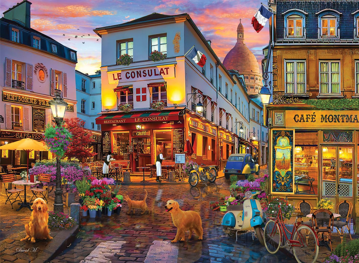 Anatolian Puzzle Cafe Montmartre 1000-Piece Jigsaw – Made in Türkiye