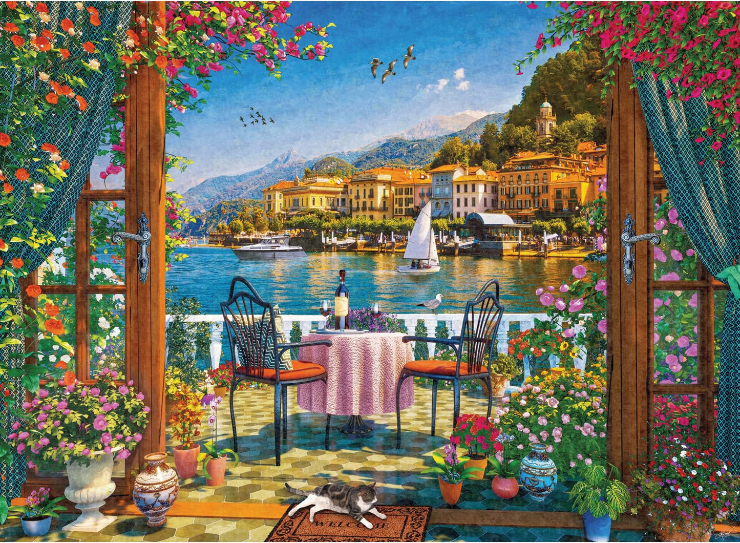 Anatolian Puzzle - Como Terrace 4000-Piece Jigsaw Puzzle | 52 x 37.8 in | Made in Türkiye