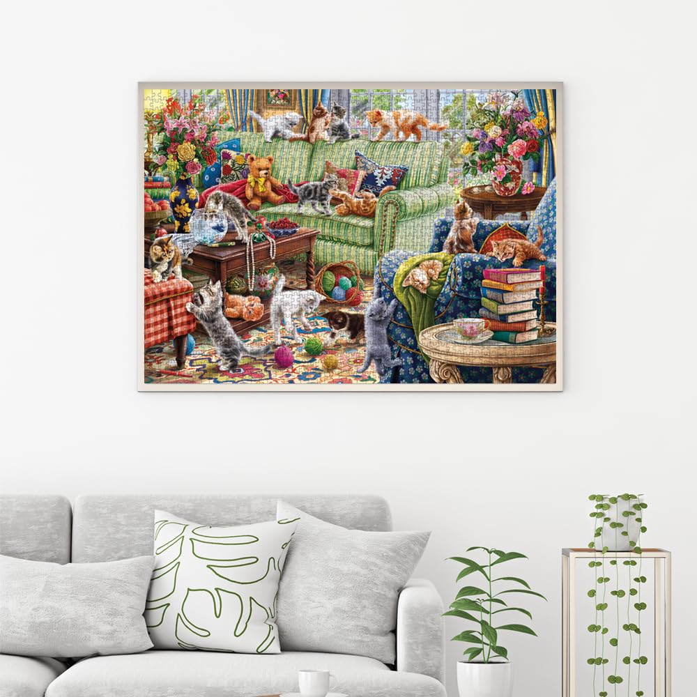 Anatolian Puzzle - Kittens in the Living Room 1500-Piece Jigsaw Puzzle #4575