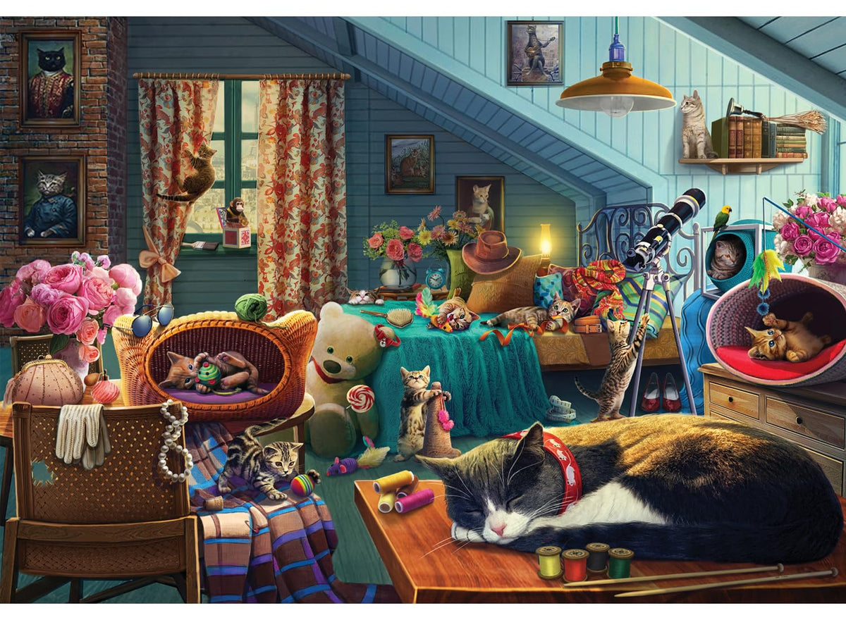 Anatolian Puzzle Kitten Play Bedroom 260-Piece Jigsaw Puzzle 3331