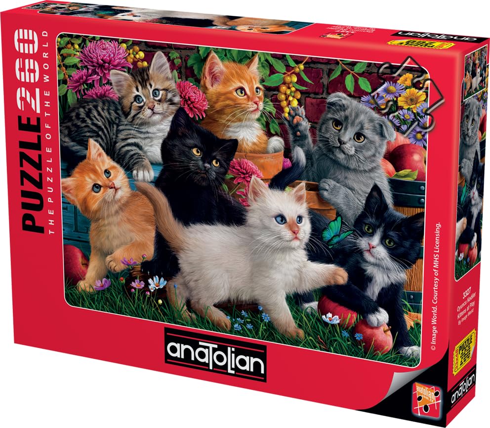 Anatolian Puzzle Kittens at Play 260-Piece | Bright Colors for Family Fun