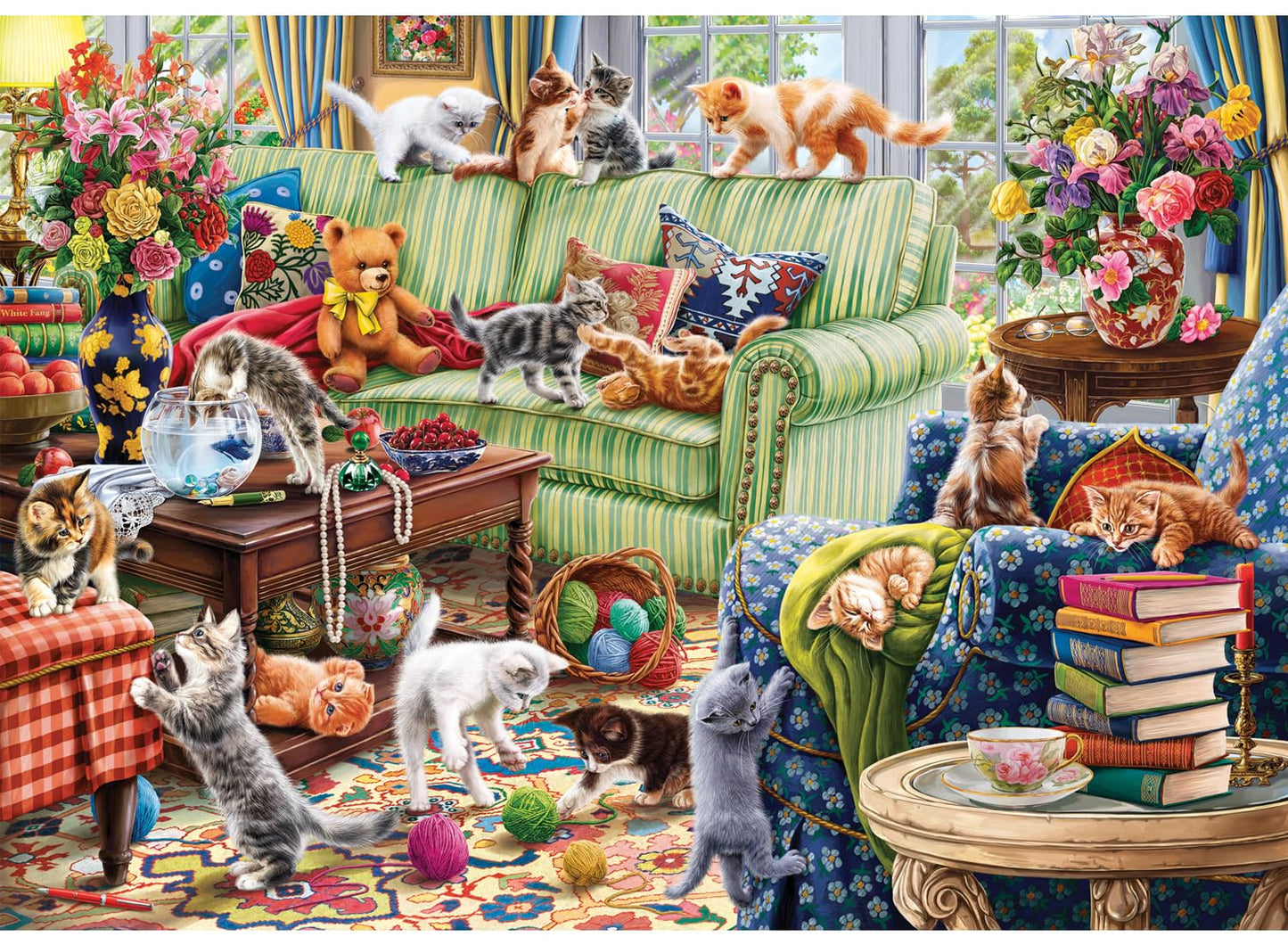 Anatolian Puzzle - Kittens in the Living Room 1500-Piece Jigsaw Puzzle #4575