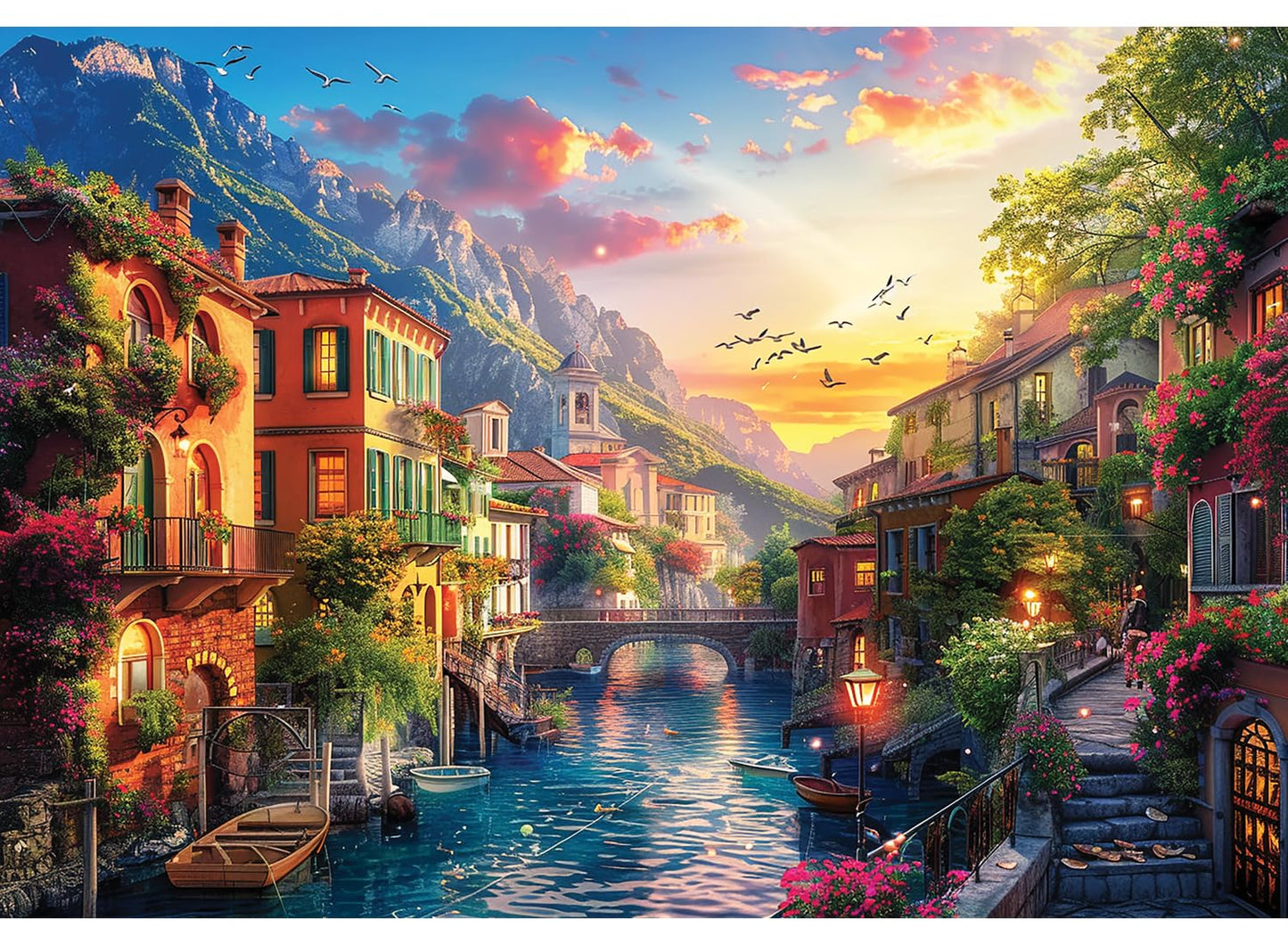 Anatolian Puzzle - Mediterranean Village 2000-Piece Jigsaw Puzzle #3969