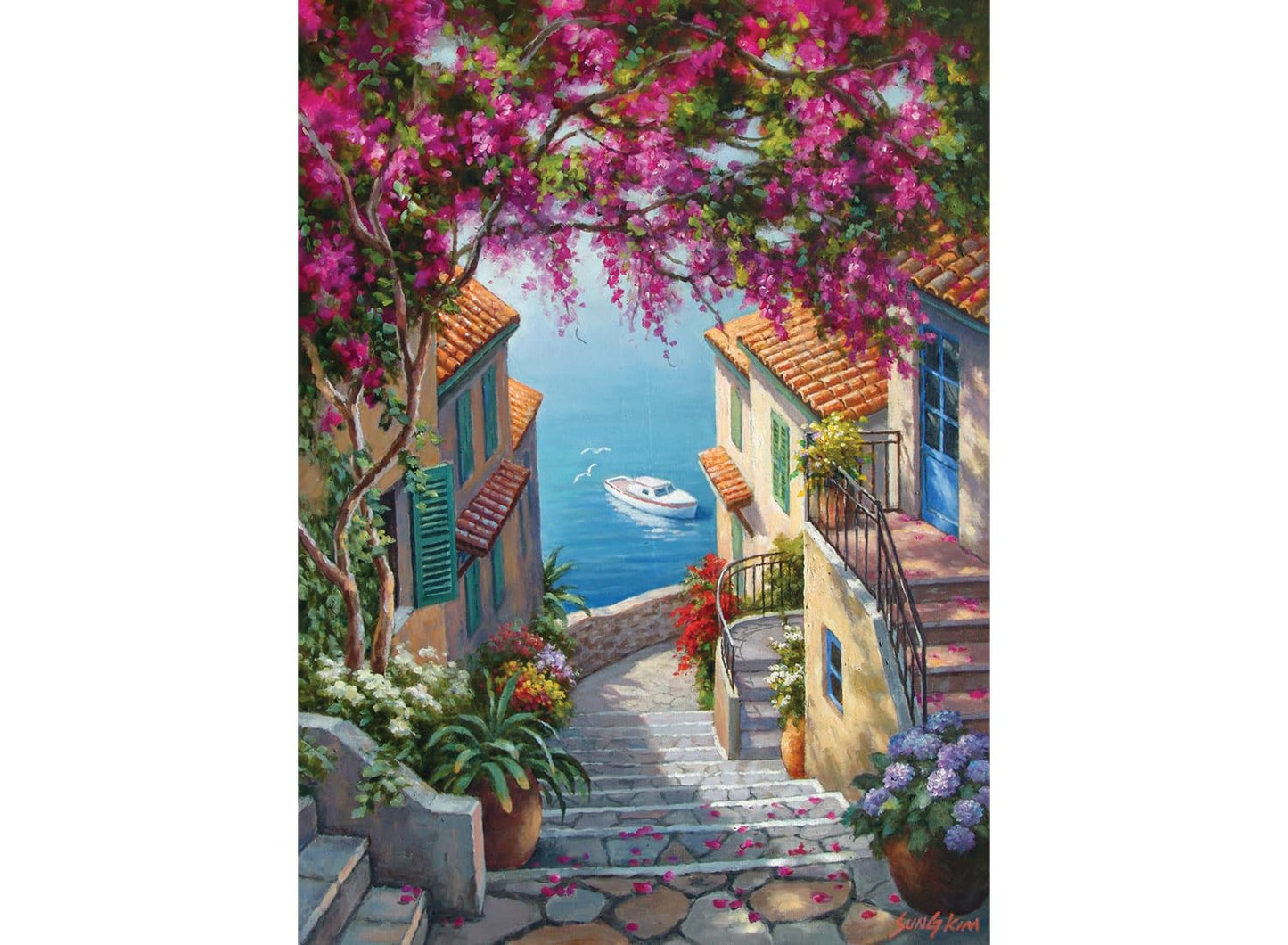 Anatolian Puzzle - Stairs to The Sea, 1000-Piece Jigsaw Puzzle (#1088) Multicolor | Made in Türkiye