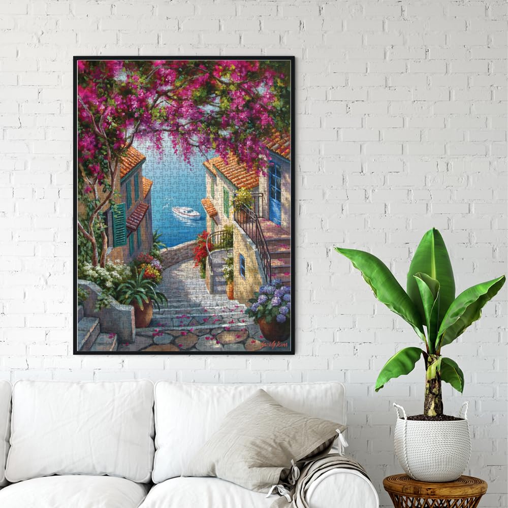 Anatolian Puzzle - Stairs to The Sea, 1000-Piece Jigsaw Puzzle (#1088) Multicolor | Made in Türkiye