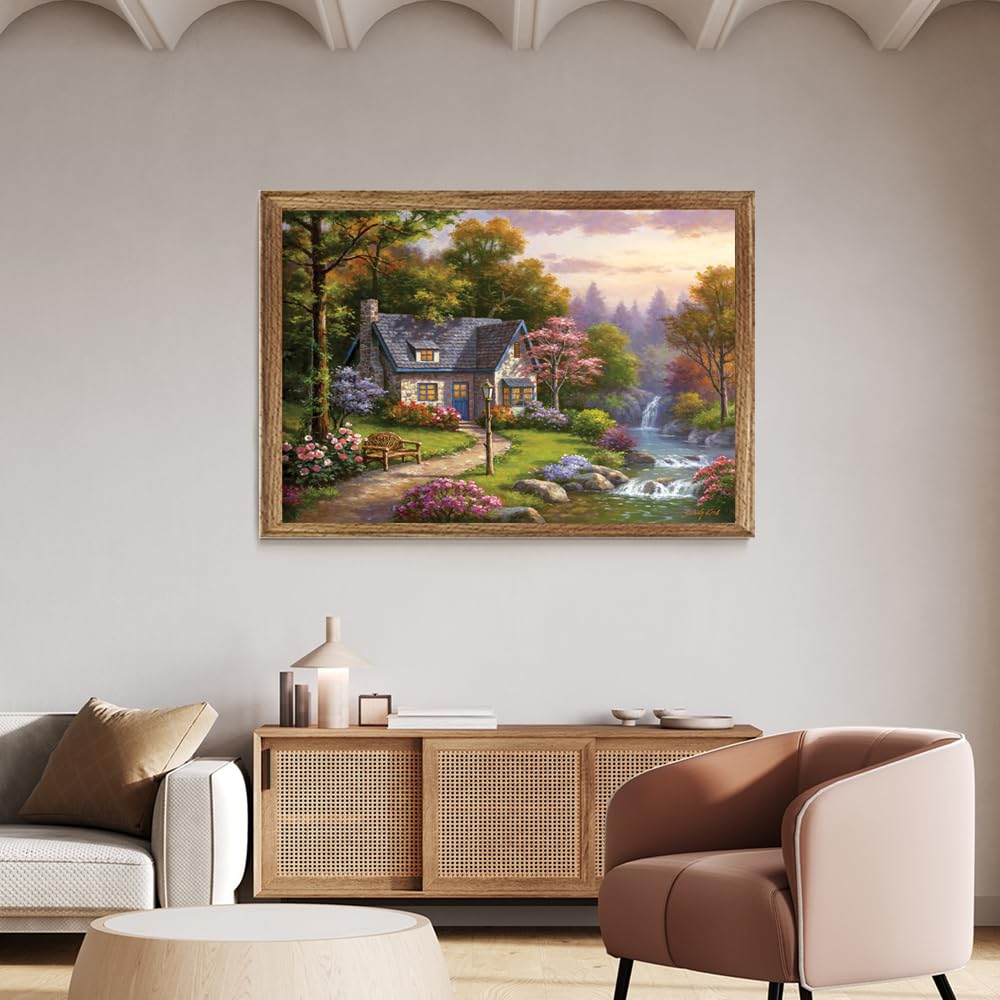 Anatolian Puzzle – Stonybrook Falls Cottage 2000-Piece Jigsaw Puzzle #3940 | Box Stand Included