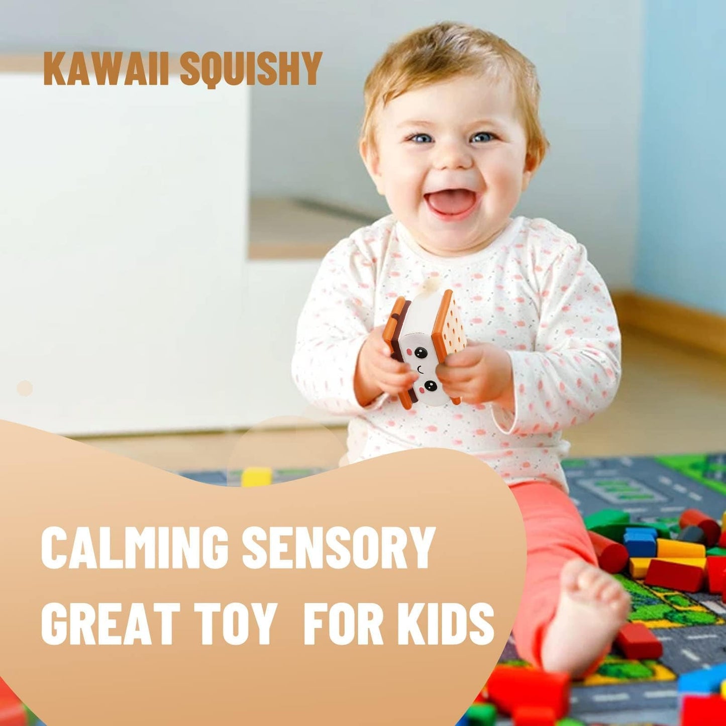Anboor Smore Slow Rising Squishy Toy – Soft Scented Cookie Stress Relief for Kids