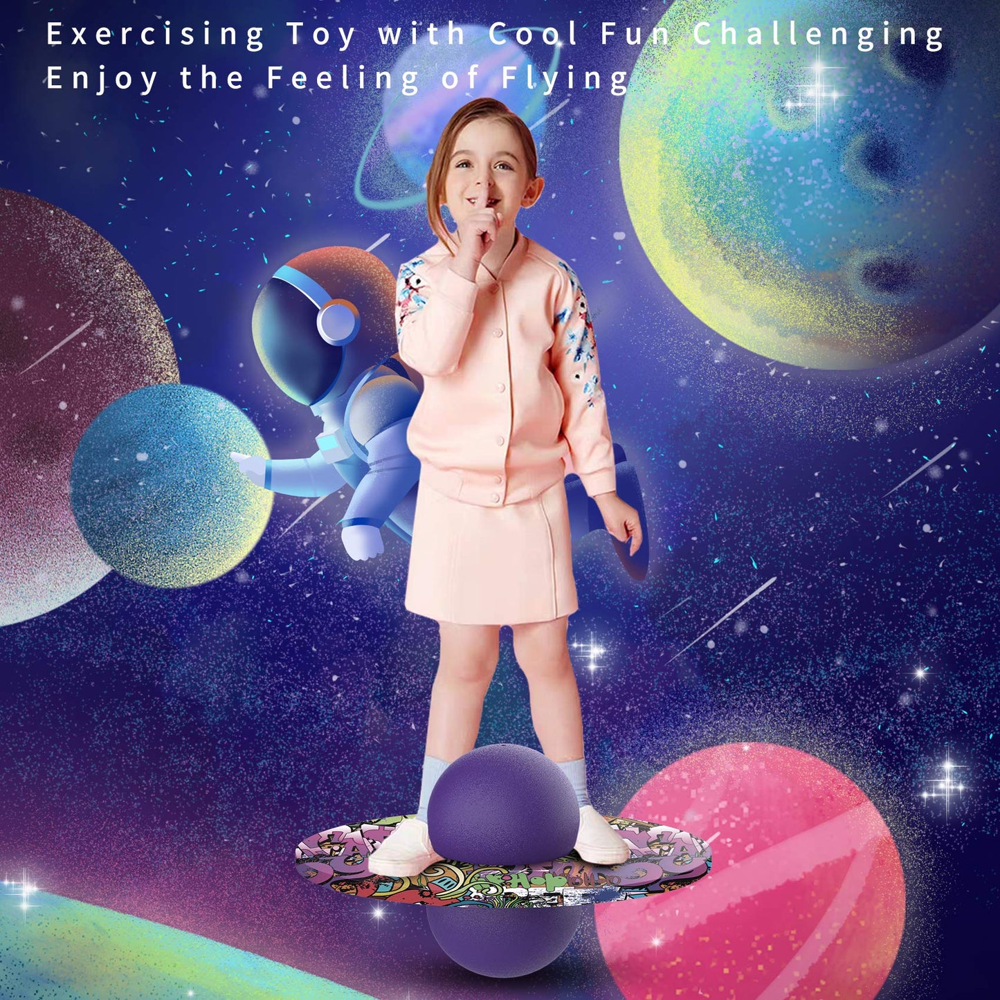 Anby Pogo Ball for Kids & Adults | Balance, Bounce & Fun Indoor Outdoor Toy (Purple)