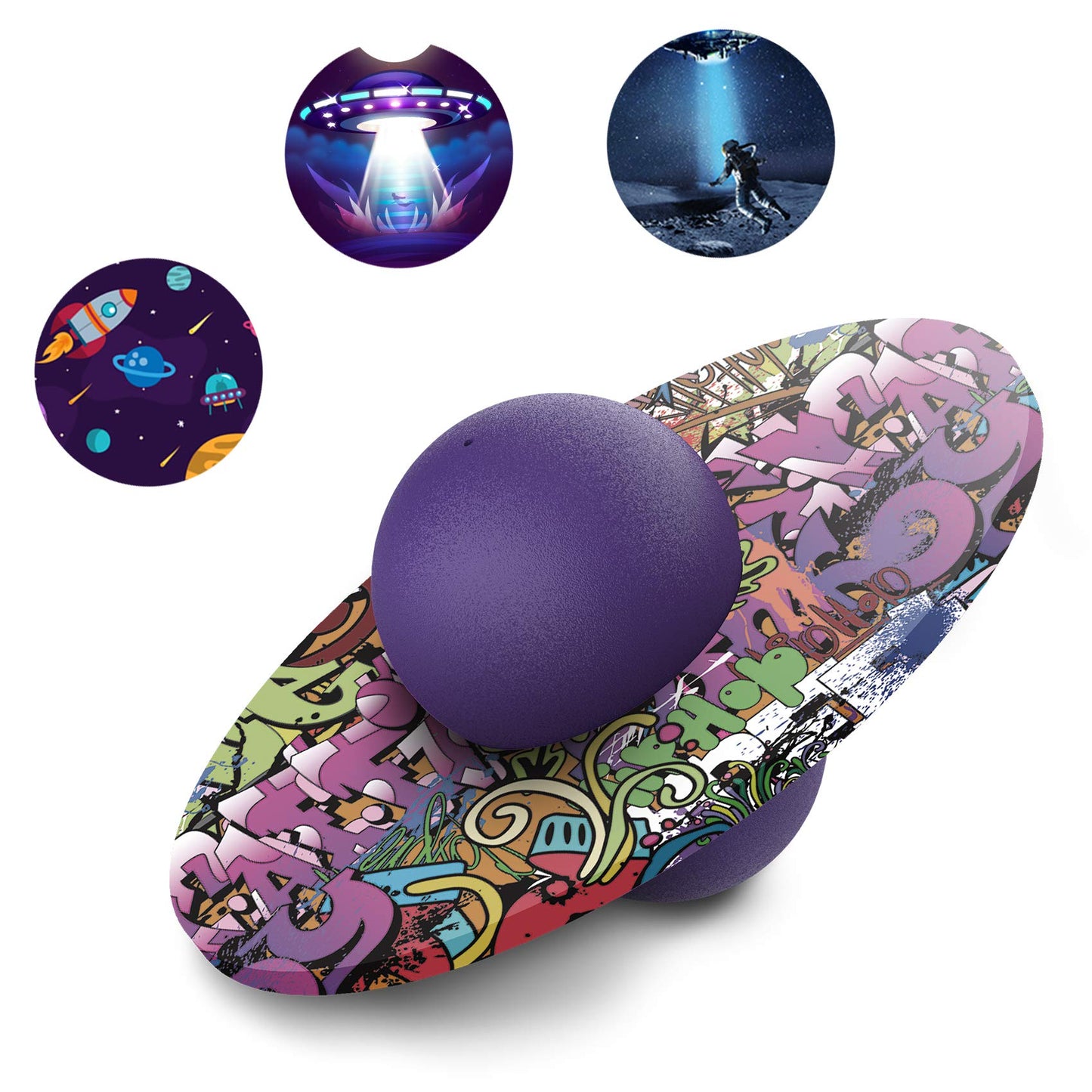 Anby Pogo Ball for Kids & Adults | Balance, Bounce & Fun Indoor Outdoor Toy (Purple)