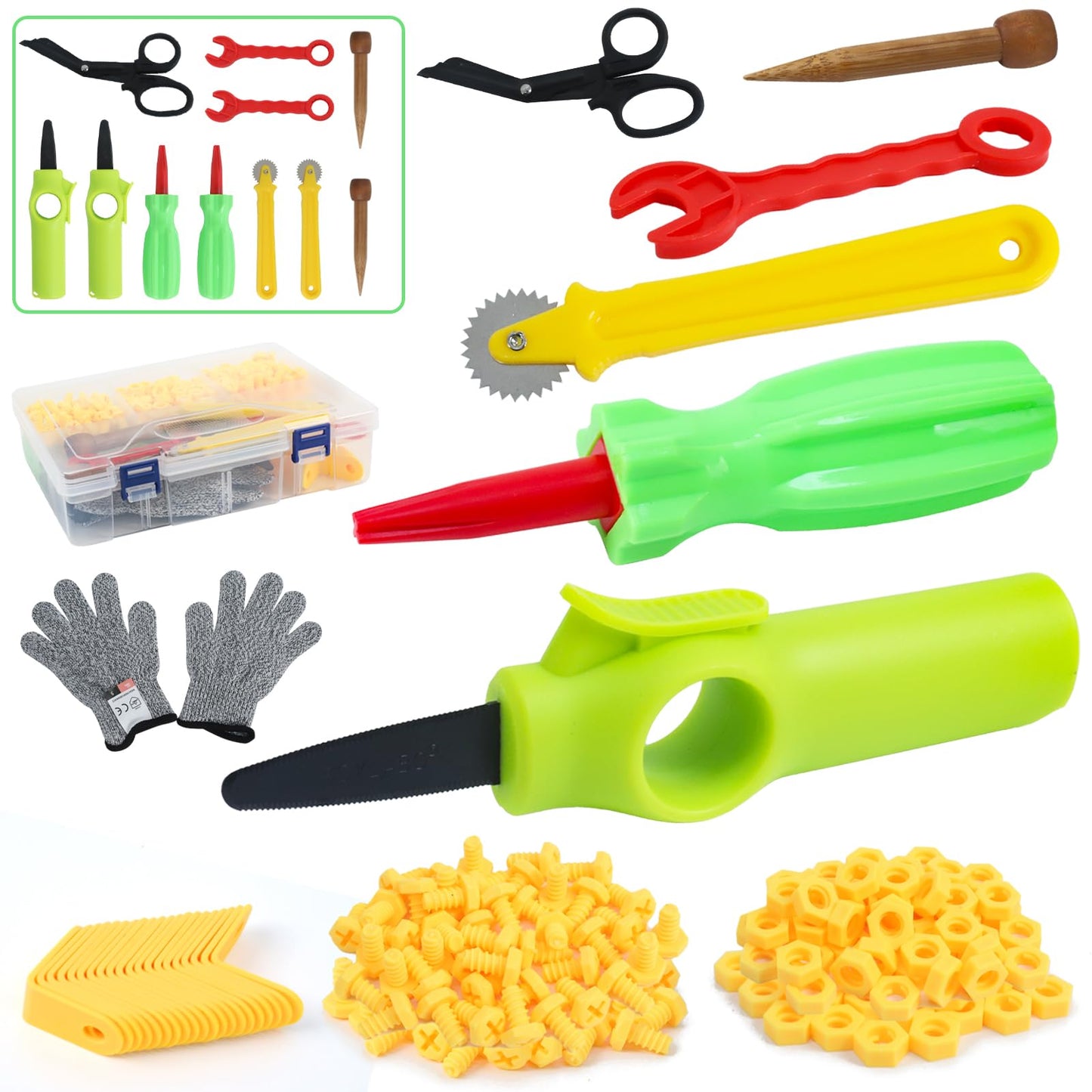 Ancaixin Cardboard Cutting Tools Kit – 273-Piece STEM DIY Construction Set for Kids Aged 4+