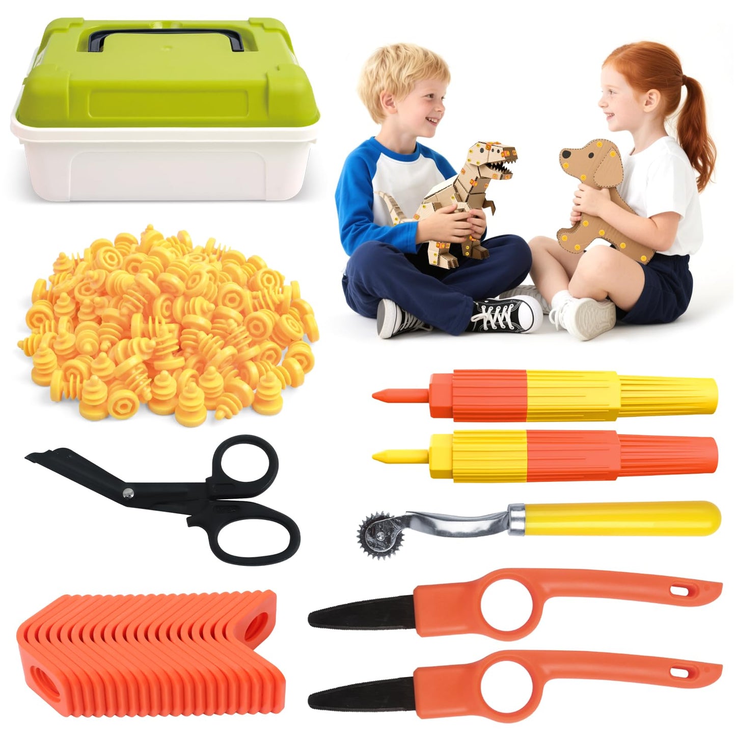 Ancaixin 148-Piece Cardboard Cutting Tools Kit – Safe DIY STEM Toy for Kids