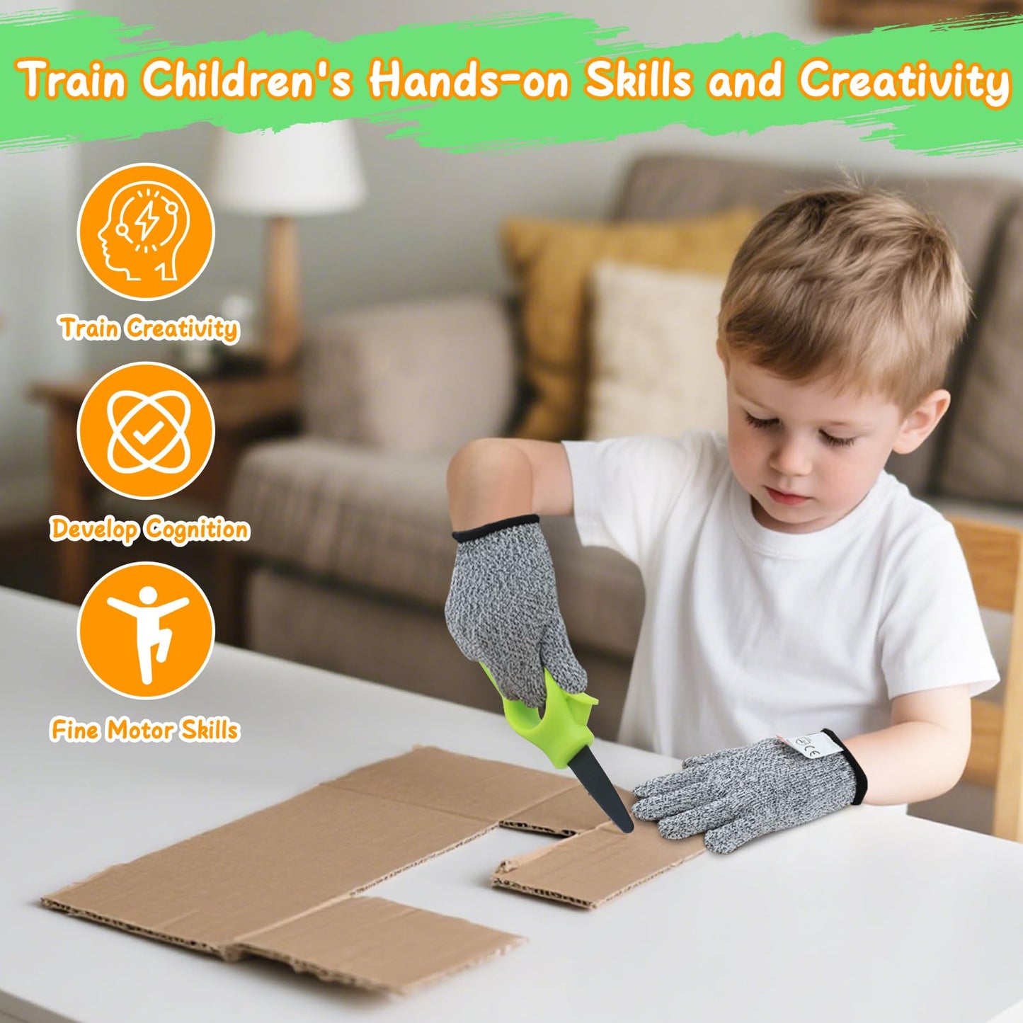 Ancaixin Cardboard Cutting Tools Kit – 273-Piece STEM DIY Construction Set for Kids Aged 4+