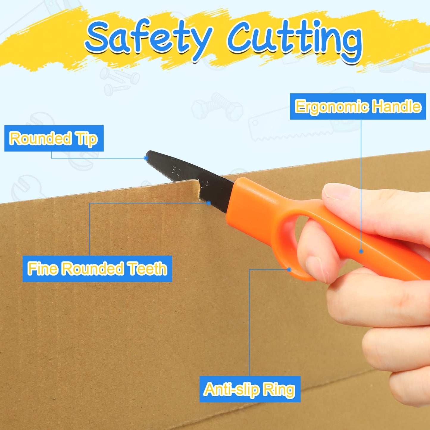 Ancaixin 148-Piece Cardboard Cutting Tools Kit – Safe DIY STEM Toy for Kids