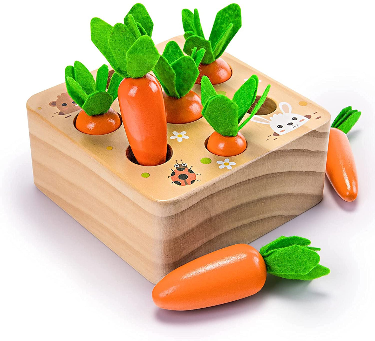 Ancaixin Montessori Wooden Toy for Babies 6-12 Months – Shape Sorting & Harvest