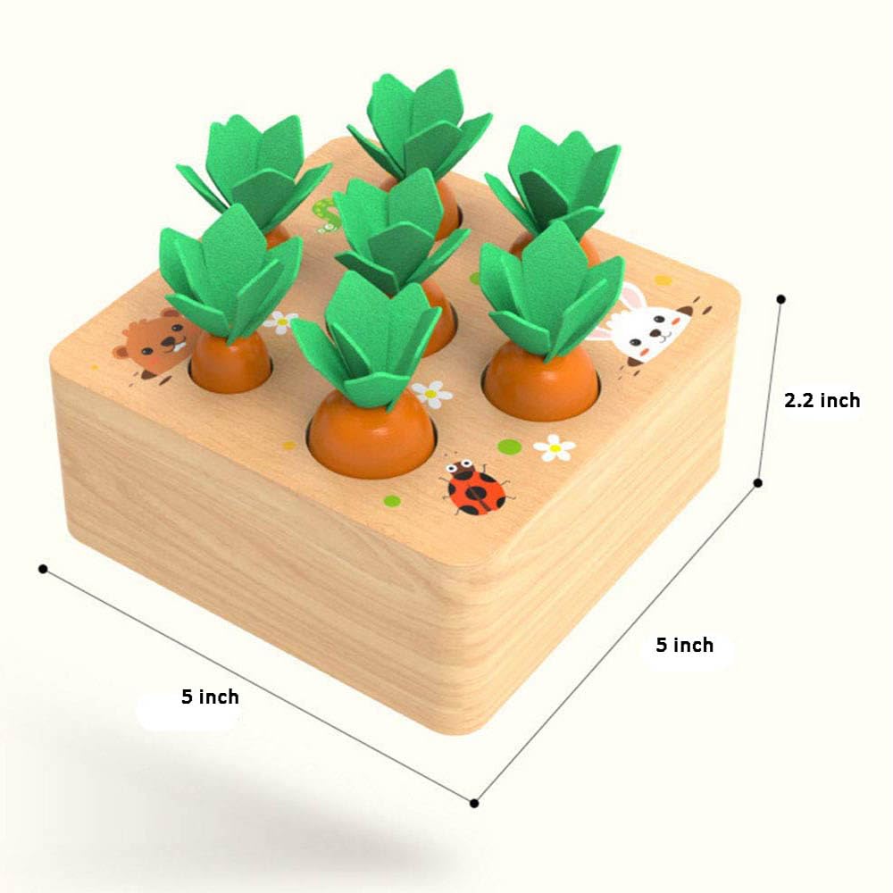 Ancaixin Montessori Wooden Toy for Babies 6-12 Months – Shape Sorting & Harvest