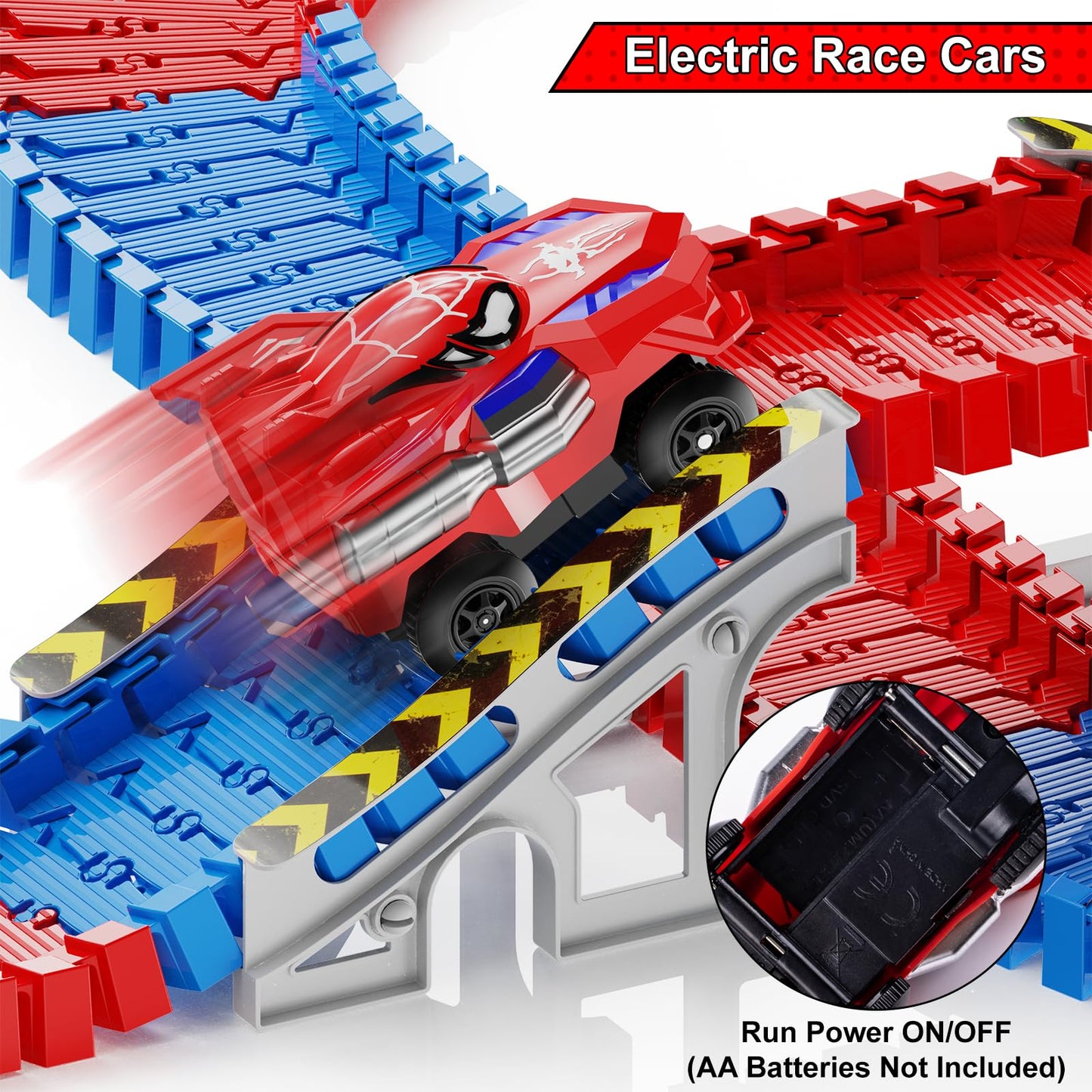 Ancitoy Spider Race Track Toy for Kids 3-6 | DIY Flexible Tracks & 2 Spider Cars