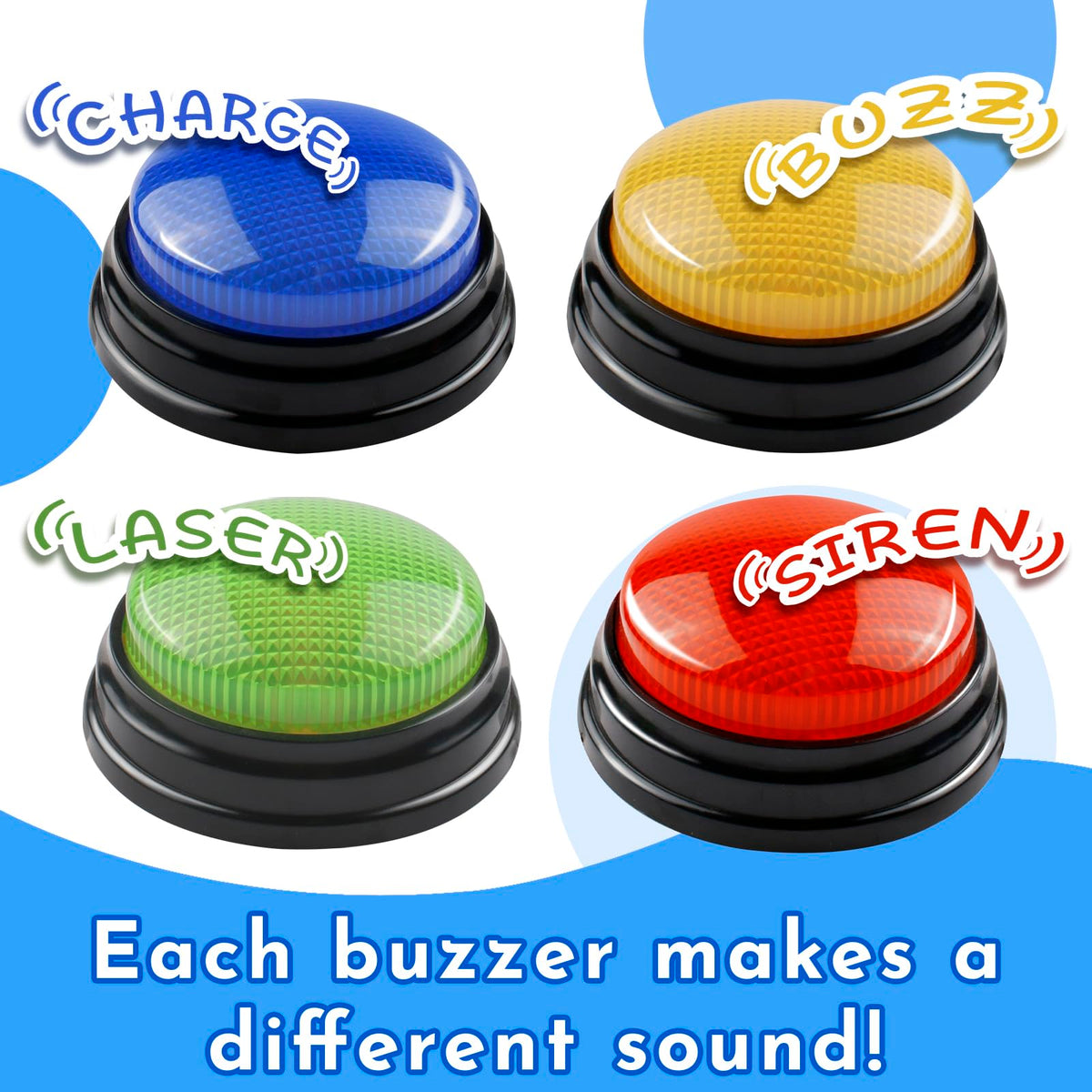 AndiluluBear Buzzers for Trivia Games – Lights, Sounds & Classroom & Family Fun