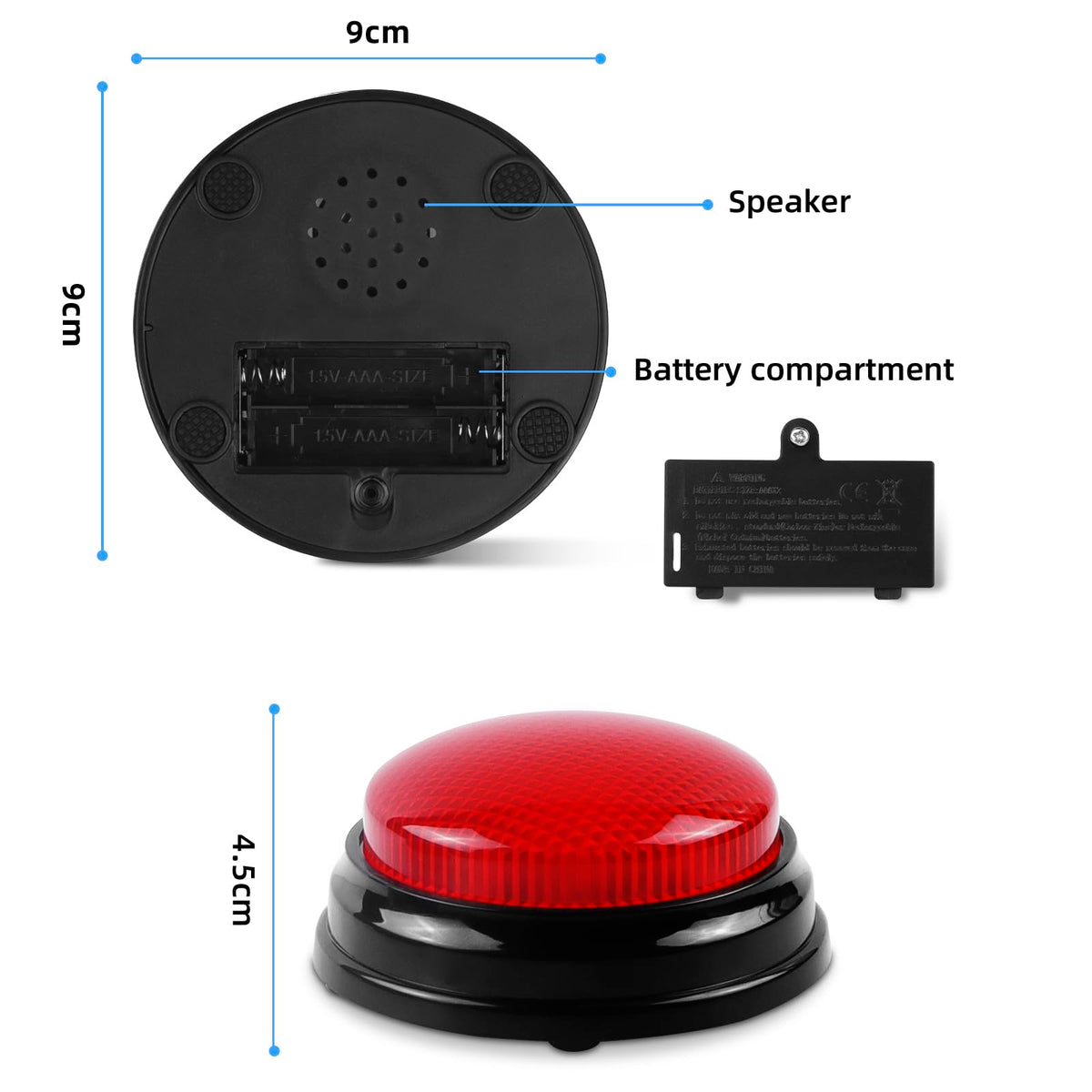 AndiluluBear Buzzers for Trivia Games – Lights, Sounds & Classroom & Family Fun