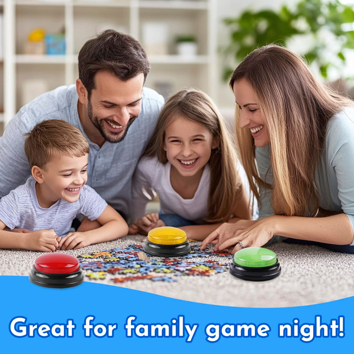 AndiluluBear Buzzers for Trivia Games – Lights, Sounds & Classroom & Family Fun