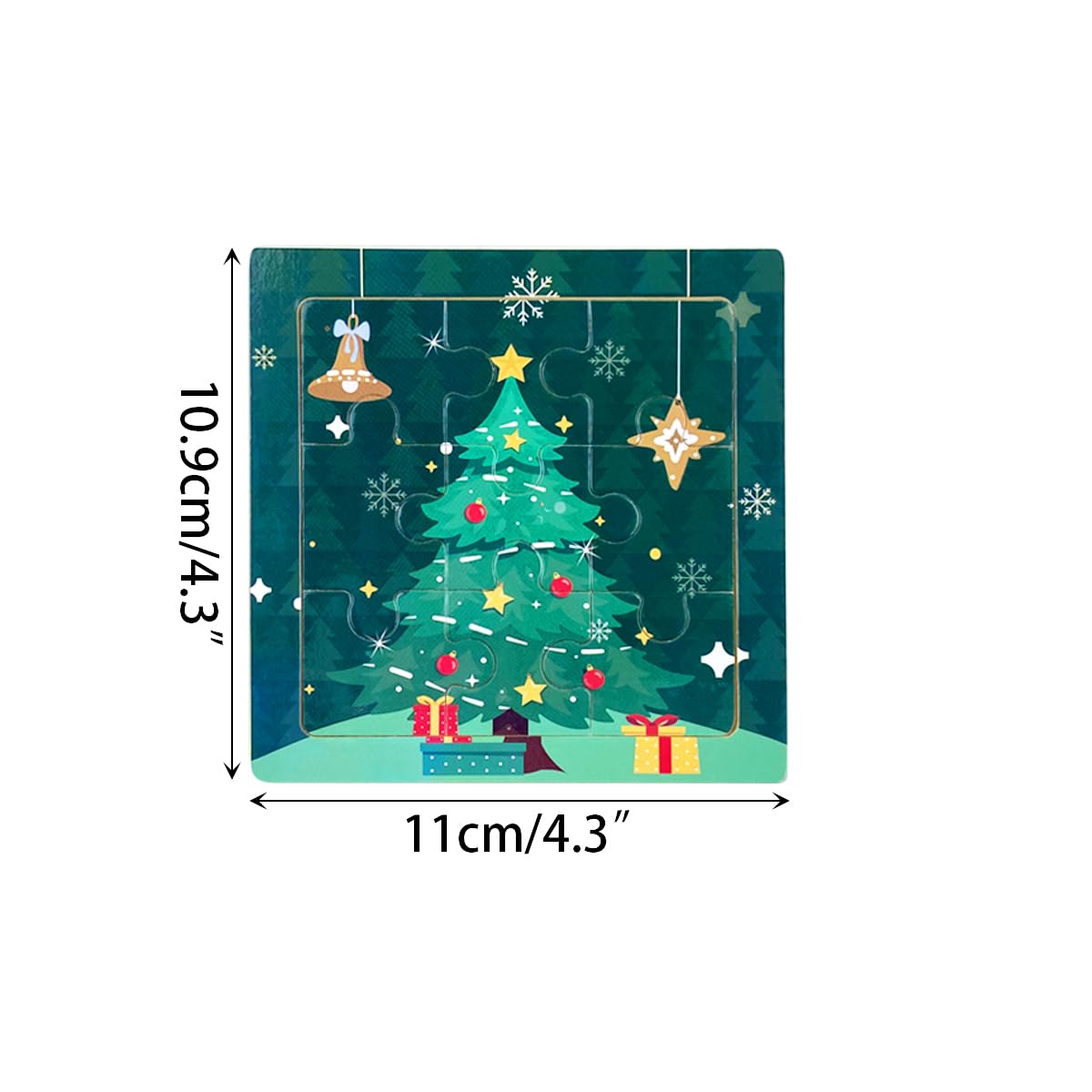 Anditoy 8 Pack Christmas Wooden Puzzles – 9-Piece Toddler Puzzles for Christmas