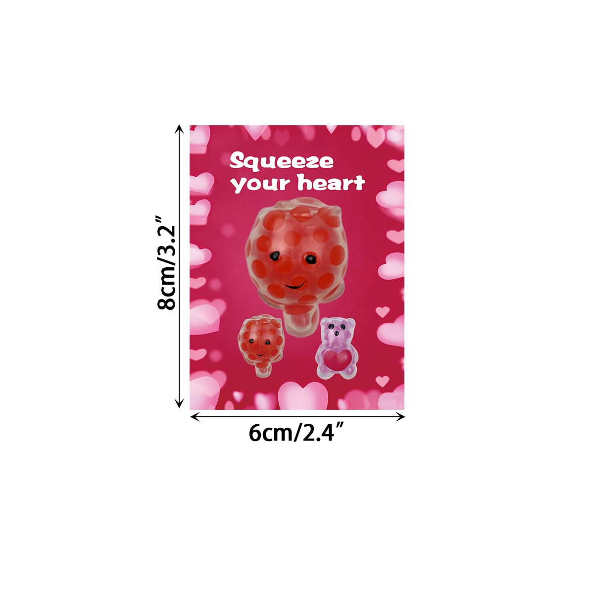 Anditoy 24 PCS Valentines Cards with Squeeze Toys – Classroom Gifts & Party Favors