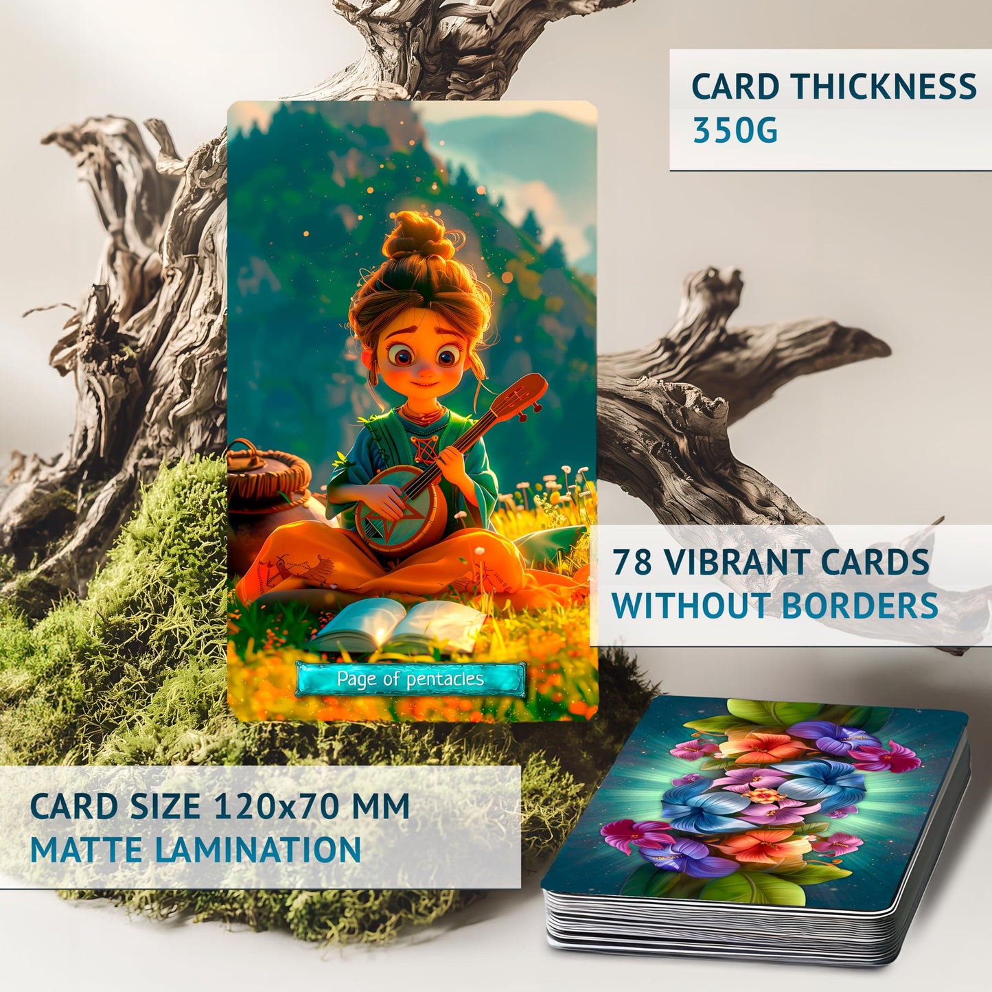 ANDREWBOLOTIN Tarot of Little Lera – Pretty Tarot Cards for Beginners & Experts | Gift Deck & Guide Book