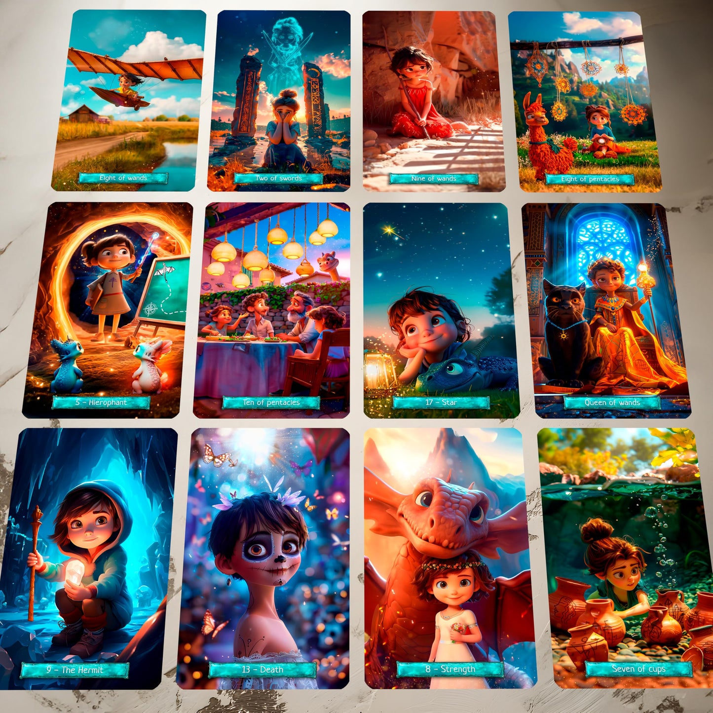 ANDREWBOLOTIN Tarot of Little Lera – Pretty Tarot Cards for Beginners & Experts | Gift Deck & Guide Book