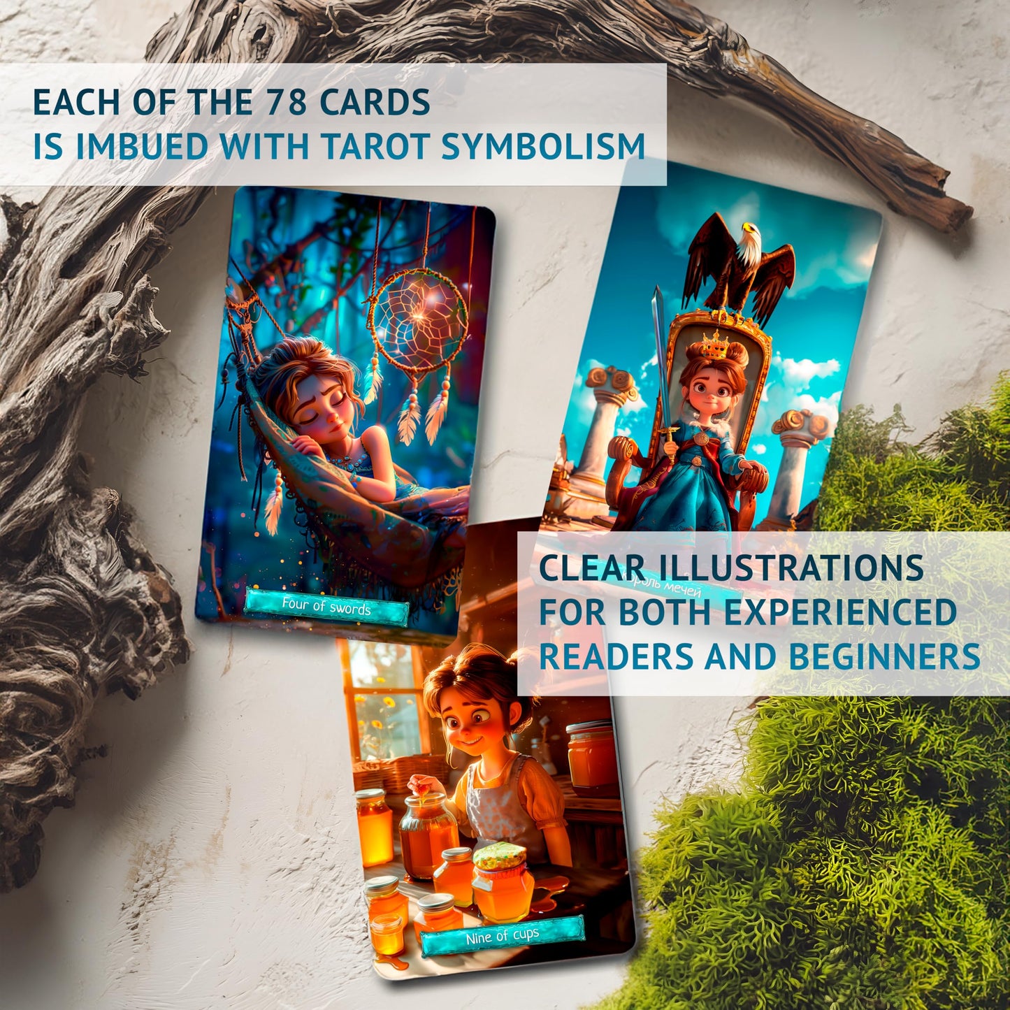 ANDREWBOLOTIN Tarot of Little Lera – Pretty Tarot Cards for Beginners & Experts | Gift Deck & Guide Book