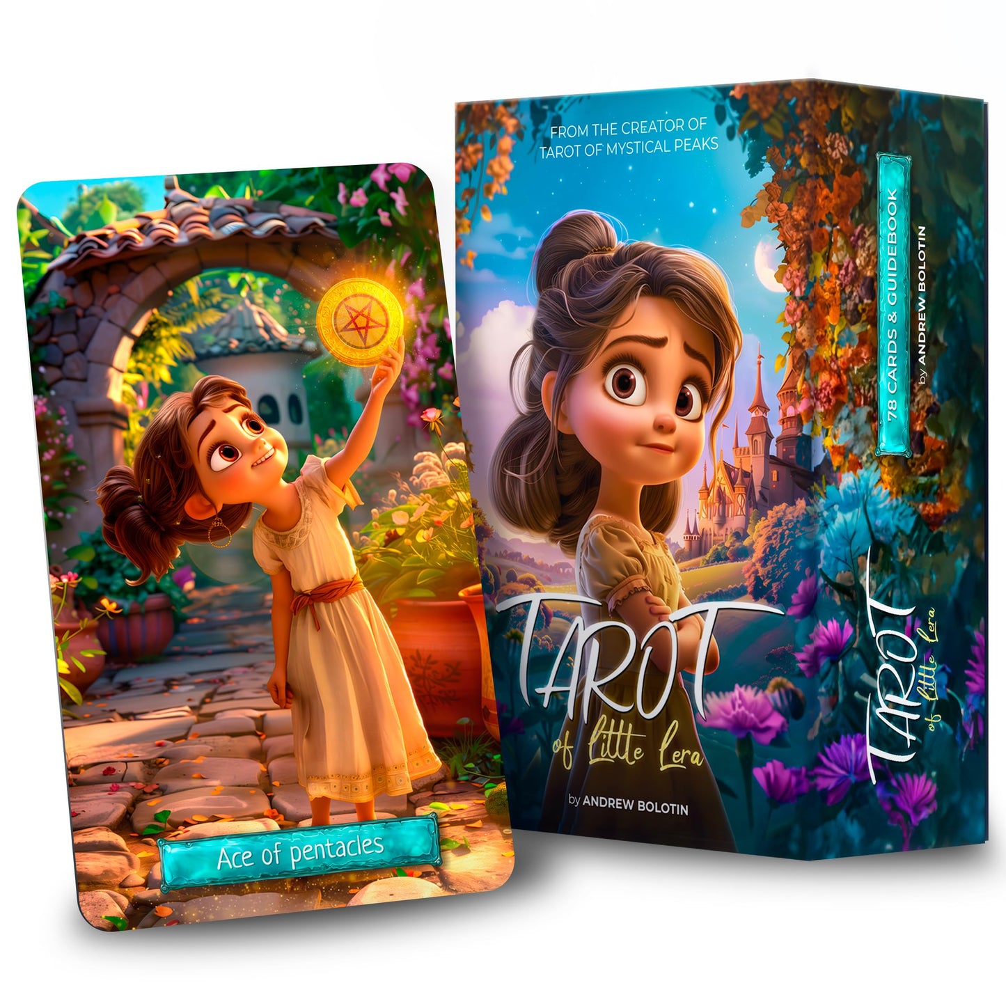 ANDREWBOLOTIN Tarot of Little Lera – Pretty Tarot Cards for Beginners & Experts | Gift Deck & Guide Book