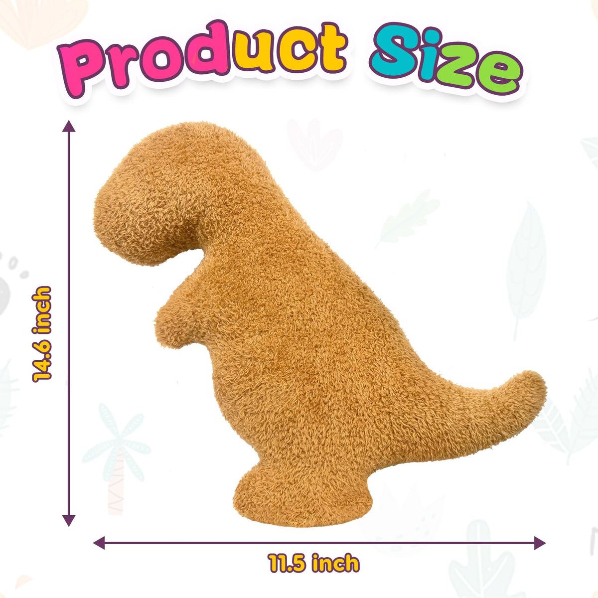 Andywoo Dino Nuggets Pillow Plush – Funny Dinosaur Chicken Plush Nugget Gift
