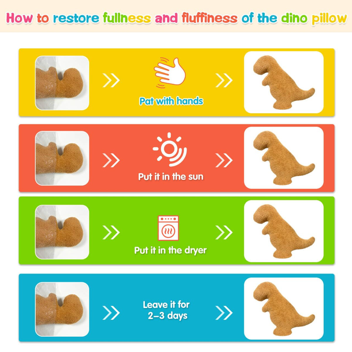 Andywoo Dino Nuggets Pillow Plush – Funny Dinosaur Chicken Plush Nugget Gift