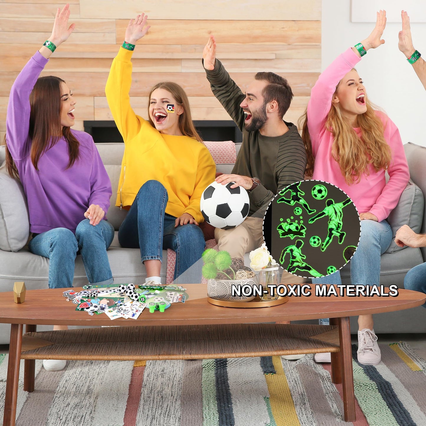 Aneco Soccer Party Favor Set – 340 Pieces of Sports-Themed Party Supplies