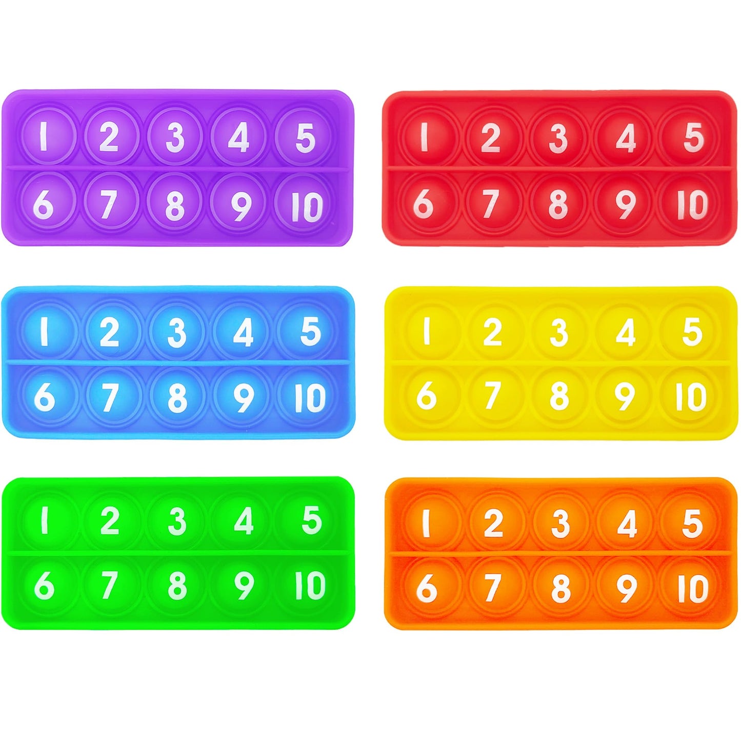 Anemeeoke Ten Frame Pop Board Set of 6 | Quiet Fidgets for Classroom & Montessori Math