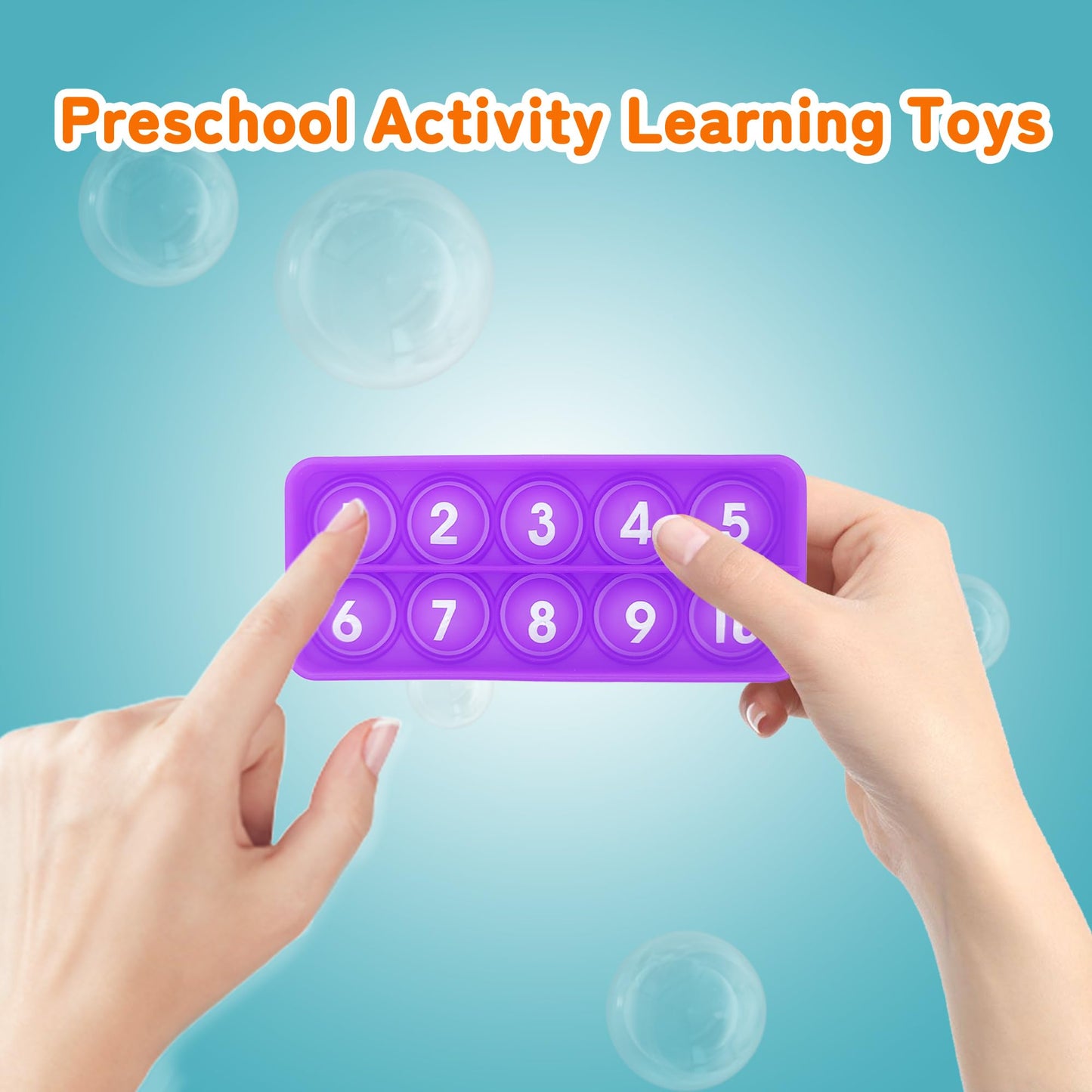 Anemeeoke Ten Frame Pop Board Set of 6 | Quiet Fidgets for Classroom & Montessori Math
