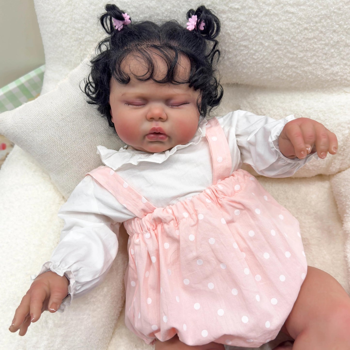 Angelbaby 24-Inch Real-Life Black Girl Reborn Doll — Weighted Soft Vinyl Toddler Toy