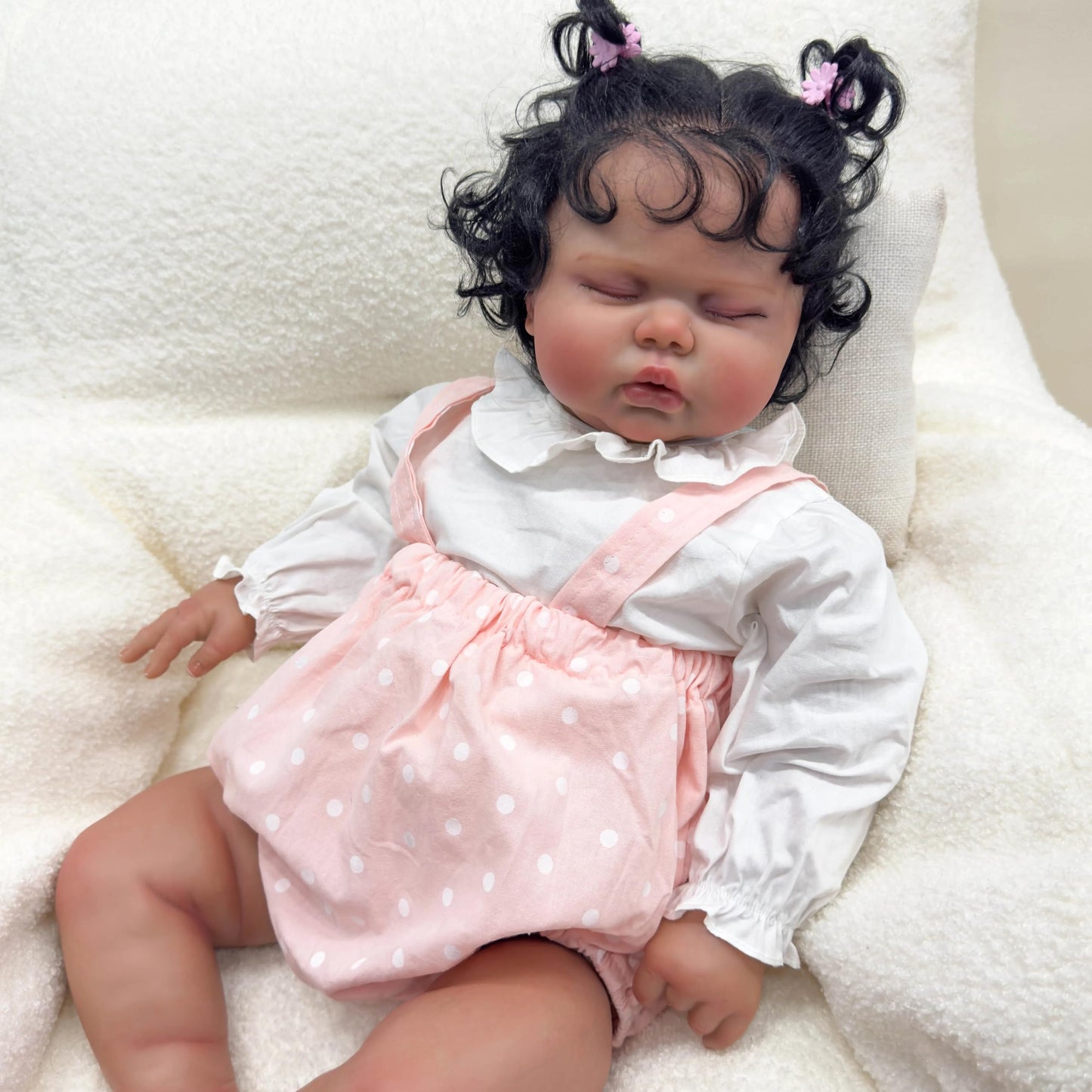 Angelbaby 24-Inch Real-Life Black Girl Reborn Doll — Weighted Soft Vinyl Toddler Toy