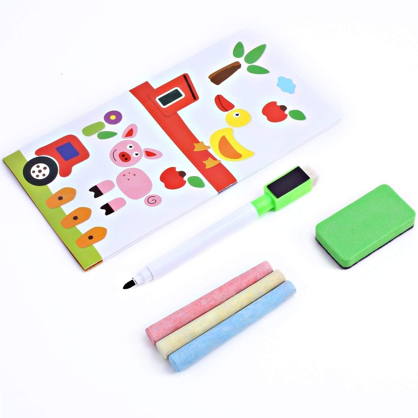 Angelo Home Wooden Magnetic Board Puzzle – Double-Sided Jigsaw & Drawing Sketchpad for Kids