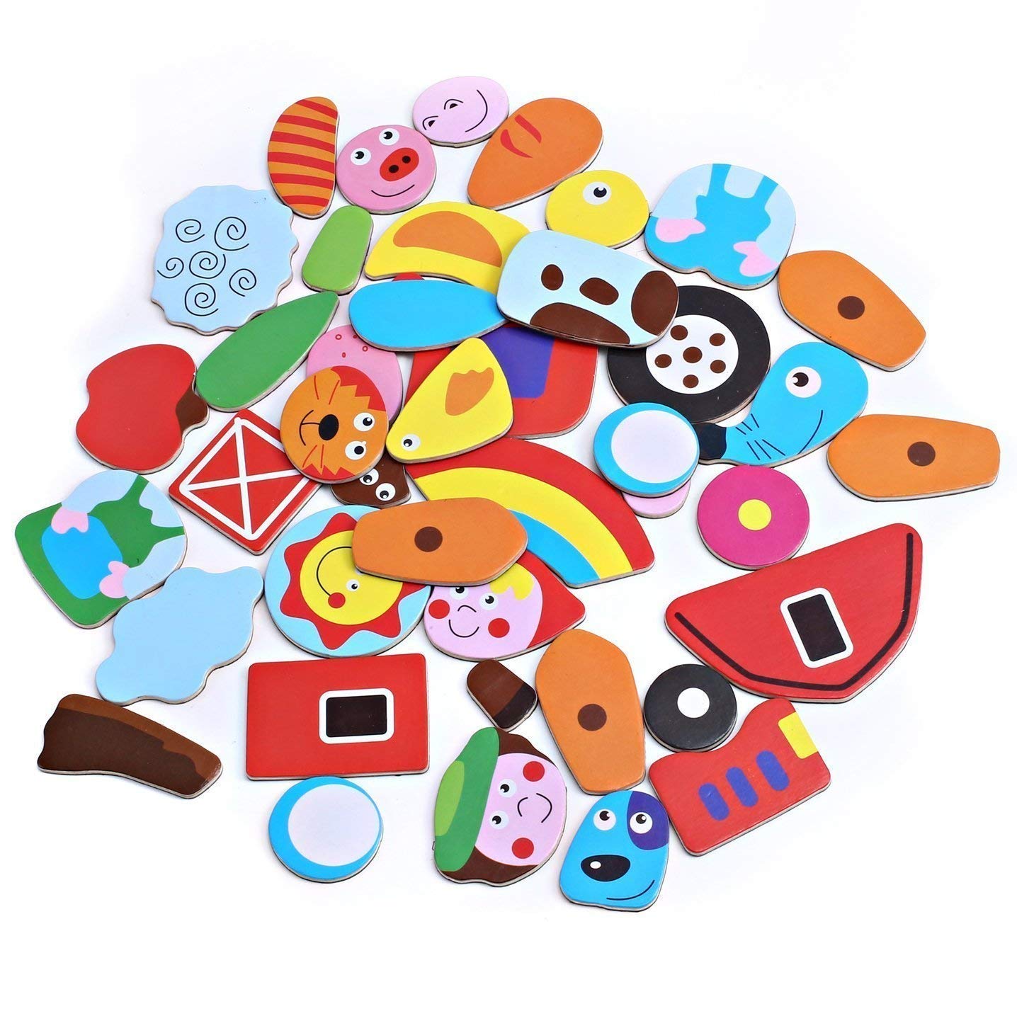 Angelo Home Wooden Magnetic Board Puzzle – Double-Sided Jigsaw & Drawing Sketchpad for Kids