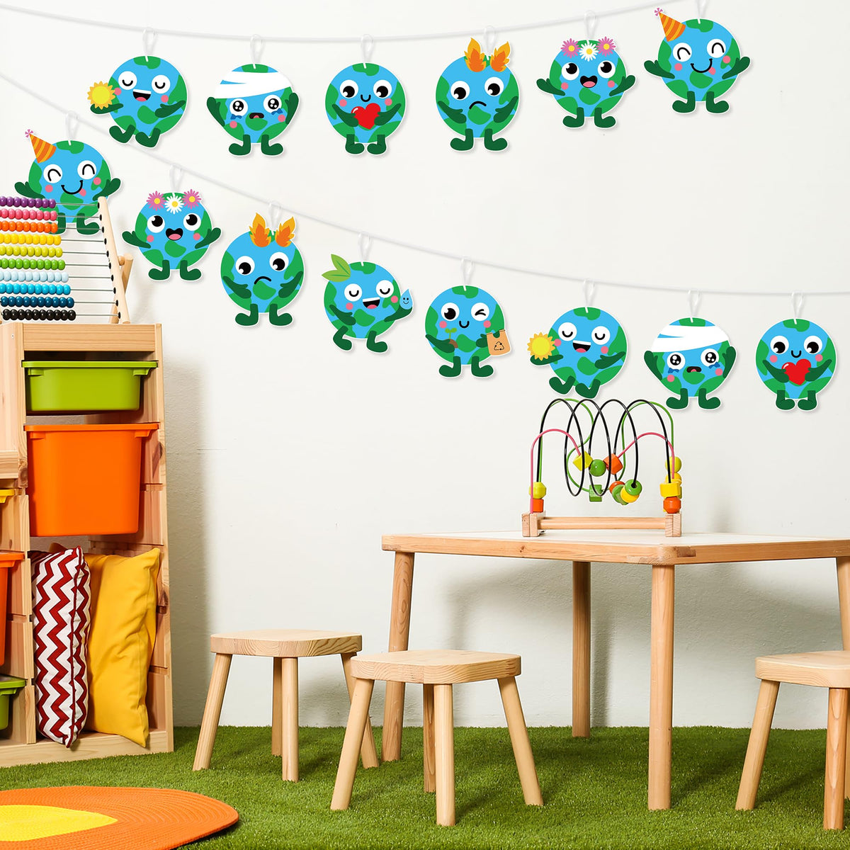 ANGOLIO Happy Earth Day Craft Kit – 40 DIY Earth Ornaments & Stickers