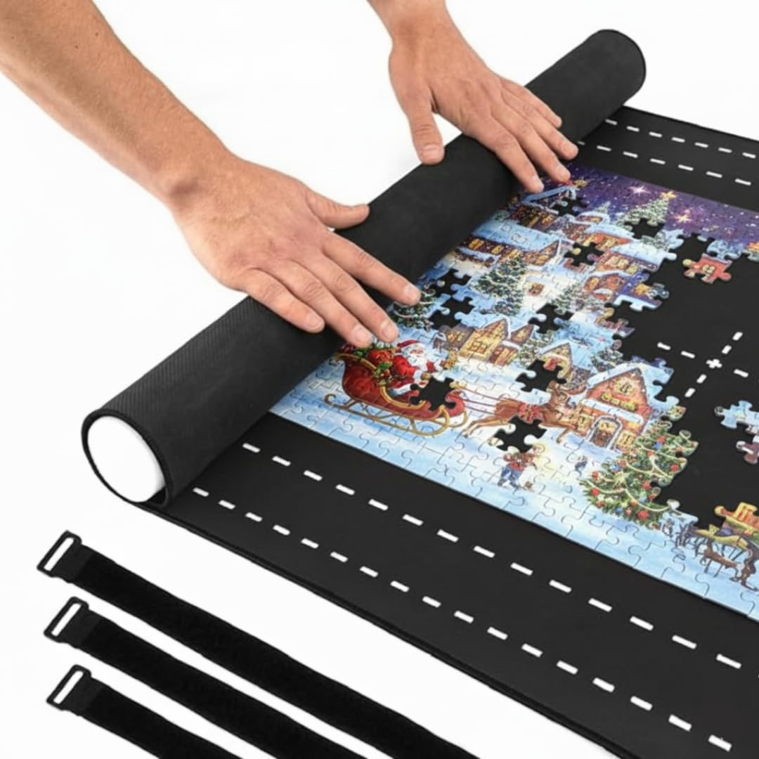 Angora Brands Puzzle Mat Roll-Up for Jigsaw Puzzles Fits 1500/1000/500 Pieces - Amuzi