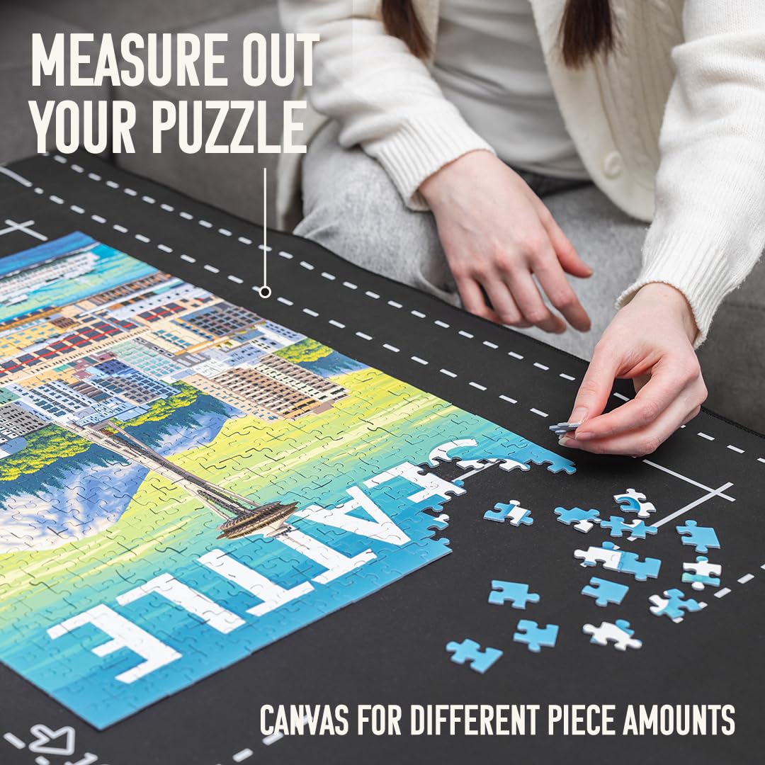 Angora Brands Puzzle Mat Roll-Up for Jigsaw Puzzles Fits 1500/1000/500 Pieces - Amuzi
