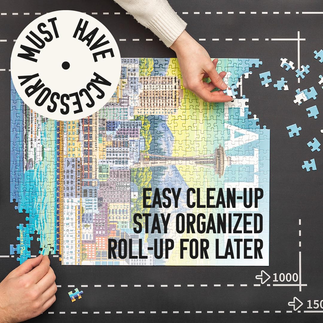 Angora Brands Puzzle Mat Roll-Up for Jigsaw Puzzles Fits 1500/1000/500 Pieces - Amuzi