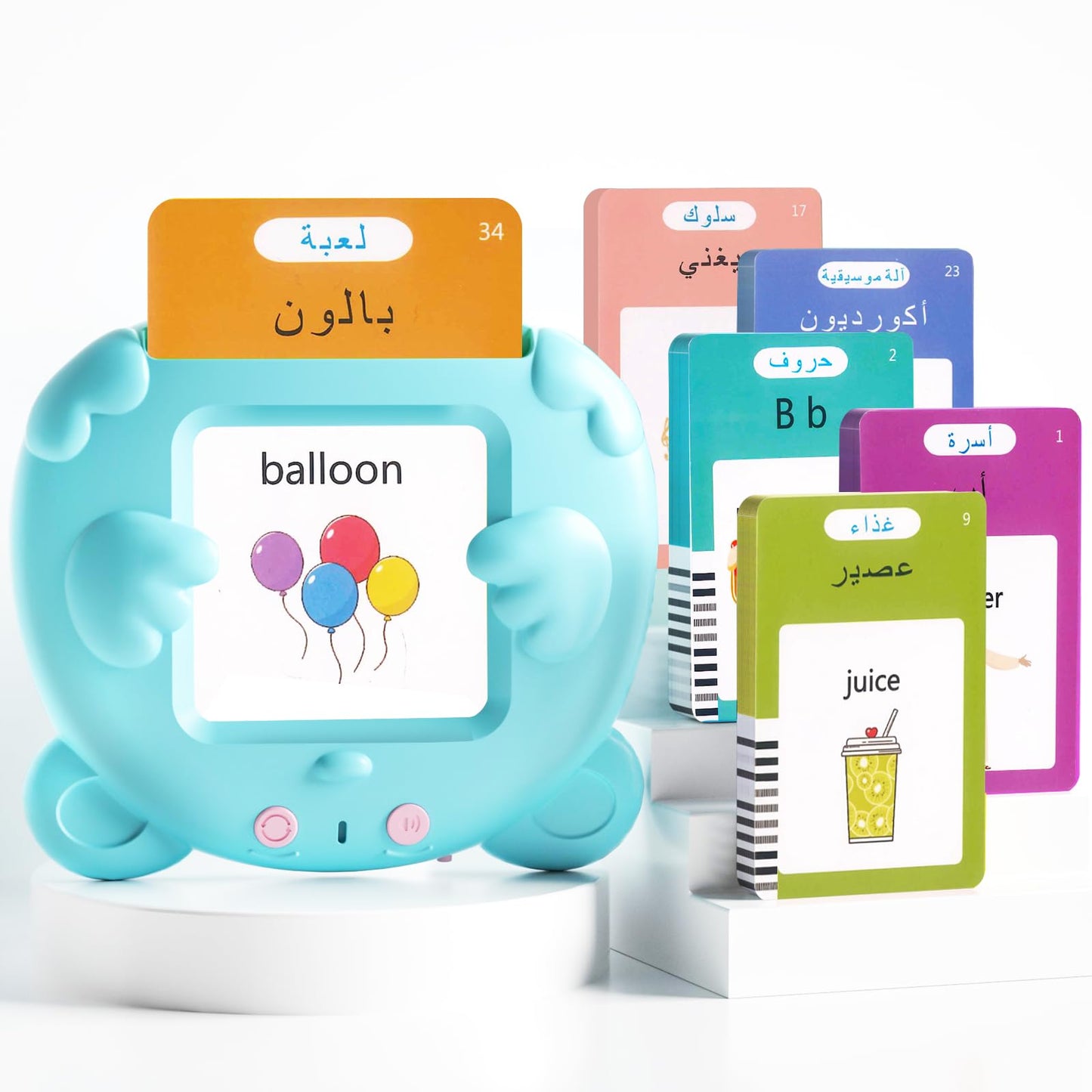 ANhovno Arabic & English Talking Flash Cards – 510 Sight Words, Bilingual Learning Toys