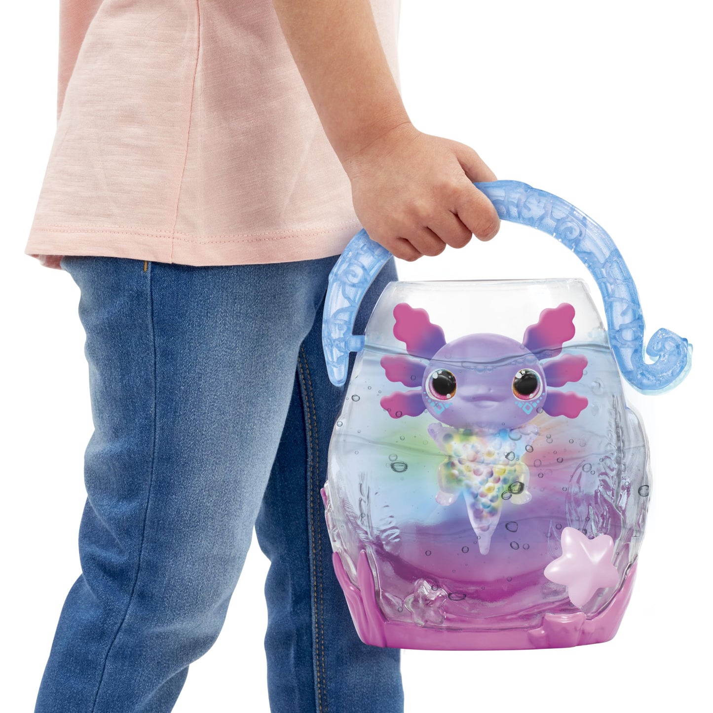Animagic Let’s Glo Axolotl Bubble Reef – Glow-in-Water Toy for Ages 4+